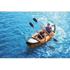 Надувная лодка - байдарка Bestway 65077, двухместная, Lite-Rapid X2 Kayak, 321 х 88 х 41 см. фото 14