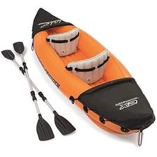 Надувная лодка - байдарка Bestway 65077, двухместная, Lite-Rapid X2 Kayak, 321 х 88 х 41 см. фото 37