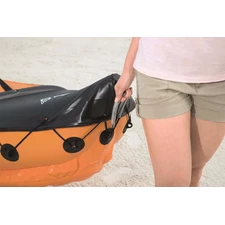 Надувная лодка - байдарка Bestway 65077, двухместная, Lite-Rapid X2 Kayak, 321 х 88 х 41 см. фото 92