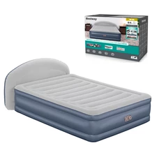 Надувная велюр кровать Bestway 671BD, 229 х 152 х 84 см., с электронасосом