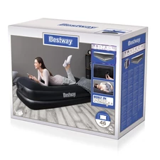 Надувная велюр кровать Bestway 67401 с электронасосом, 191 х 97 х 46 см. фото 71