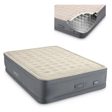 Надувная велюр кровать Intex 64926 с электронасосом, 203 х 152 х 46 см. фото 14