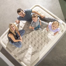Надувная велюр кровать Intex 64926 с электронасосом, 203 х 152 х 46 см. фото 11