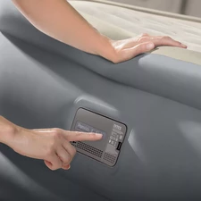 Надувная велюр кровать Intex 64926 с электронасосом, 203 х 152 х 46 см. фото 71