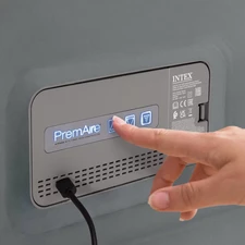 Надувная велюр кровать Intex 64926 с электронасосом, 203 х 152 х 46 см. фото 86