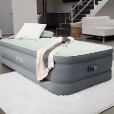 Надувная велюр кровать Intex 64902 с электронасосом, 191 х 99 х 46 см. купить