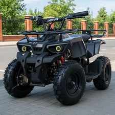 Квадроцикл на аккумуляторе HB-ATV1000AS-19 карбон с надувными колесами
