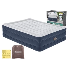 Надувная велюр кровать Intex 6716P размеры 203 х 152 х 51 см