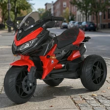 Детский мотоцикл M 4274ELR-3 красный с пультом управления