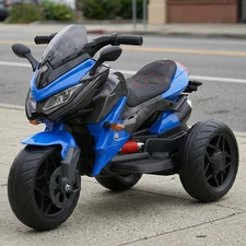 Детский мотоцикл M 4274ELR-4 синий с пультом управления