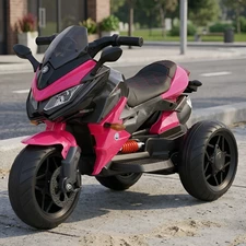 Детский мотоцикл M 4274ELR-8 розовый с пультом управления