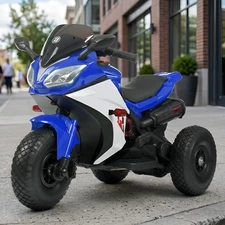 Детский мотоцикл Bambi M 4840ALR-4 синий с пультом управления