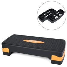 Степ - платформа MS 0534-7 черно-оранжевая двухступенчатая