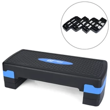 Степ - платформа MS 0533-4 черно-синяя трехступенчатая