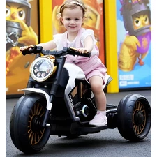 Детский электромотоцикл M 5048ELR-2 черный с двумя моторами и пультом управления фото 14