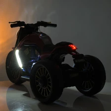 Детский электромотоцикл M 5048ELR-2 черный с двумя моторами и пультом управления фото 16