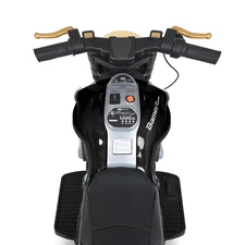 Детский электромотоцикл M 5048ELR-2 черный с двумя моторами и пультом управления фото 11