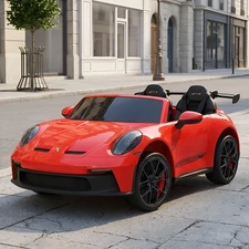 Двухместный детский электромобиль M 6111EBLR-3(24V) красный Porsche с EVA колесами