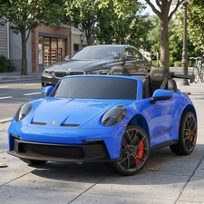 Двухместный детский электромобиль M 6111EBLR-4(24V) синий Porsche с EVA колесами фото 71