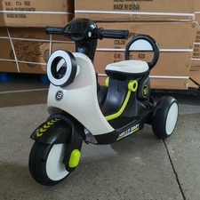 Детский мотоцикл скутер M 6298BR-1 белый с пультом фото 37