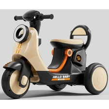 Детский мотоцикл скутер M 6298BR-13 бежевый с пультом фото 37