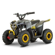 Квадроцикл на аккумуляторе HB-FFG1000-11-6 серо-желтый мотор 1000W