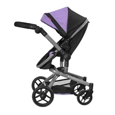 Коляска для куклы Carrello Fortuna 9695 Purple фиолетовая 2 в 1 с сумочкой фото 14