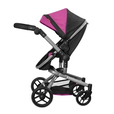 Коляска для куклы Carrello Fortuna 9695 Rose red малиновая 2 в 1 с сумочкой купить