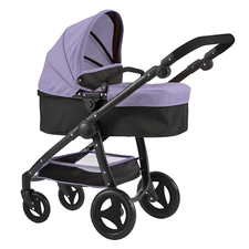 Коляска для куклы 2 в 1 Carrello Ultra 9696 Purple фиолетовая с сумочкой