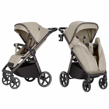 Прогулочная коляска Carrello Bravo SL Deluxe CRL-5520 Shale Beige бежевая с подстаканником фото 14