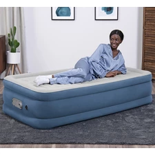Надувная велюр кровать Intex 6713P размеры 191 х 97 х 46 см