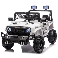Детский электромобиль джип M 6325EBLR-1 белый с мягким сиденьем фото 14