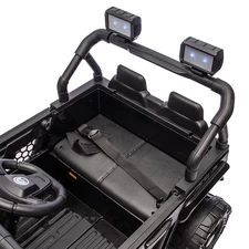 Детский электромобиль джип M 6325EBLR-2 черный с мягким сиденьем фото 86