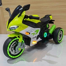 Детский мотоцикл на аккумуляторе M 6307EL-5 зеленый 2 мотора 25W купить