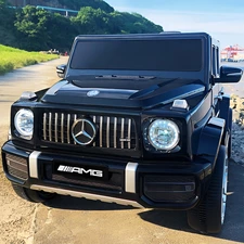 Детский электромобиль джип M 6236EBLR-2 черный Mercedes с кожаным сиденьем фото 63