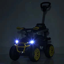 Детский квадроцикл M 6323EBLR-11-6 серо-желтый толокар с ручкой фото 41