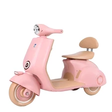 Детский мотоцикл скутер M 6327L-8 розовый мягкое сиденье со спинкой фото 14