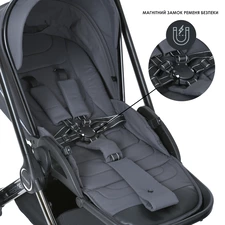 Универсальная коляска 2 в 1 El Camino Prestige ME 1124-3 Frost Gray светло-серая фото 53