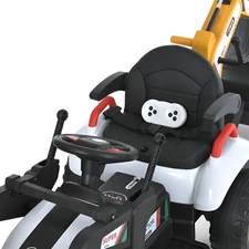 Детский электромобиль трактор M 6027EBLR-4 синий с прицепом фото 37