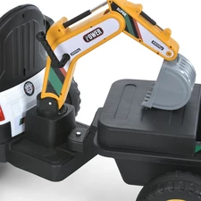 Детский электромобиль трактор M 6027EBLR-5 зеленый с прицепом фото 41