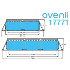 Каркасный бассейн Avenli 17771EU размер 300 х 207 х 66 см с фильтр-насосом фото 31