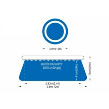 Надувной бассейн Avenli 17794EU размер 366 х 76 см с фильтр-насосом фото 41
