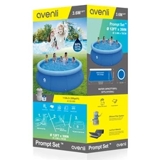 Надувной бассейн Avenli 17794EU размер 366 х 76 см с фильтр-насосом фото 63