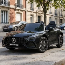 Детский электромобиль M 6313EBLRS-2(24V) черный двухместный Mercedes с автопокраской