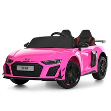 Двухместный электромобиль M 6310EBLR-8 Audi розовый с двумя моторами фото 14