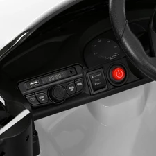 Детский электромобиль M 6314EBLR-1 Porsche белый с кожаным сиденьем фото 16