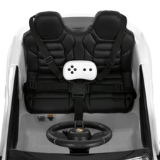 Детский электромобиль M 6314EBLR-1 Porsche белый с кожаным сиденьем фото 11