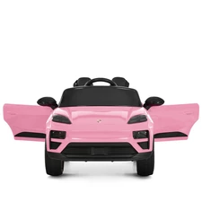 Детский электромобиль M 6314EBLR-8 Porsche розовый с кожаным сиденьем фото 14