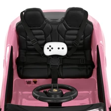 Детский электромобиль M 6314EBLR-8 Porsche розовый с кожаным сиденьем фото 31