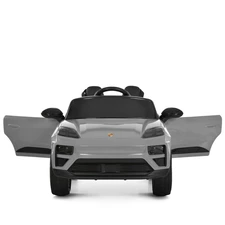 Детский электромобиль M 6314EBLR-11 Porsche серый с кожаным сиденьем фото 14